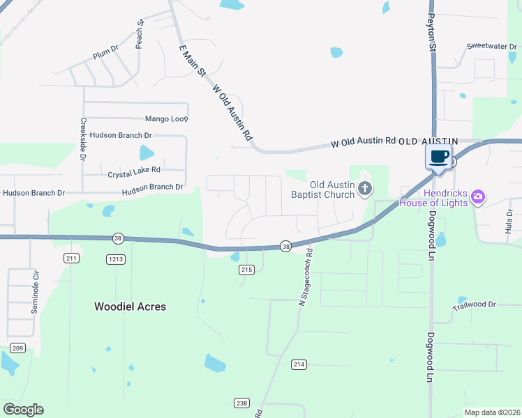 map of restaurants, bars, coffee shops, grocery stores, and more near 21 Marlin Drive in Austin