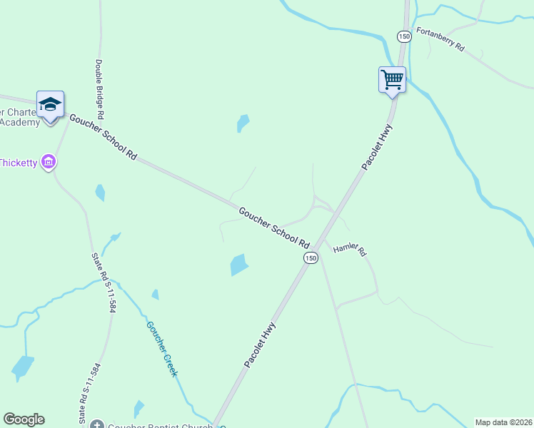 map of restaurants, bars, coffee shops, grocery stores, and more near 151 Lipscomb Circle in Gaffney