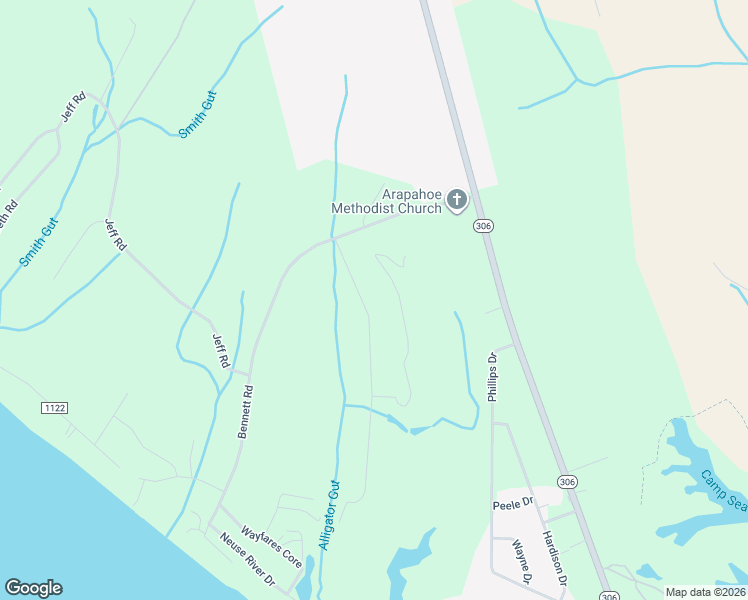 map of restaurants, bars, coffee shops, grocery stores, and more near 179 Country Club Drive West in Minnesott Beach