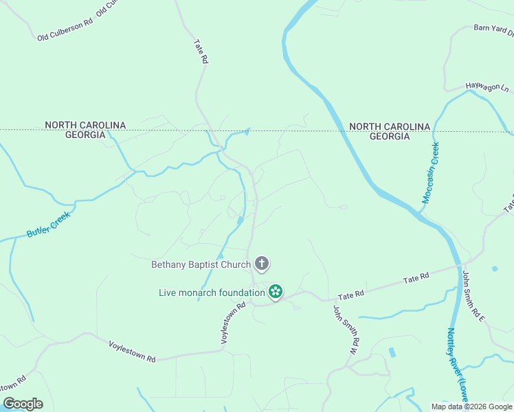 map of restaurants, bars, coffee shops, grocery stores, and more near East Culberson Road in Blairsville