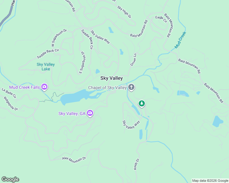 map of restaurants, bars, coffee shops, grocery stores, and more near 236 Ridgepole Drive in Dillard