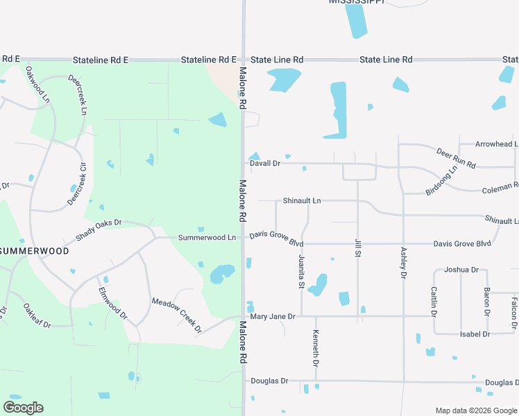 map of restaurants, bars, coffee shops, grocery stores, and more near 4035 Shinault Cove in Olive Branch