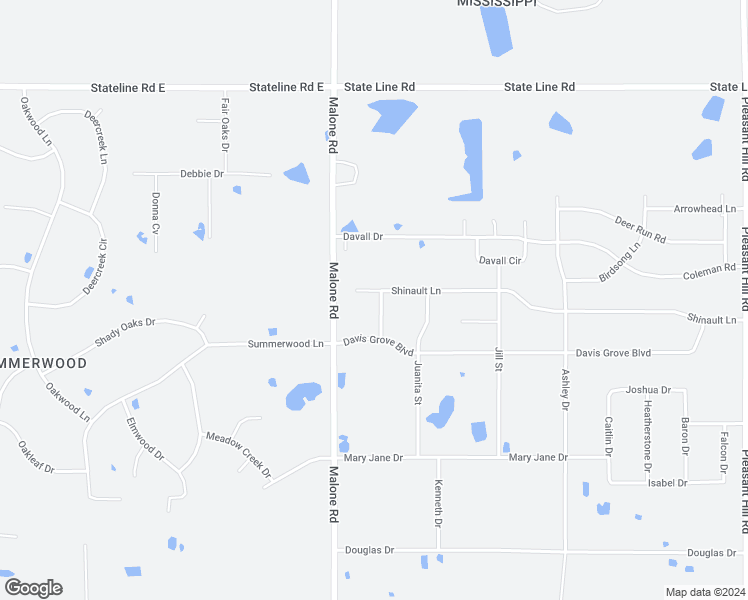 map of restaurants, bars, coffee shops, grocery stores, and more near 4067 Shinault Cove in Olive Branch