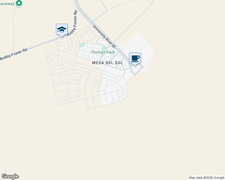 map of restaurants, bars, coffee shops, grocery stores, and more near 6024 Witkin Street Southeast in Albuquerque