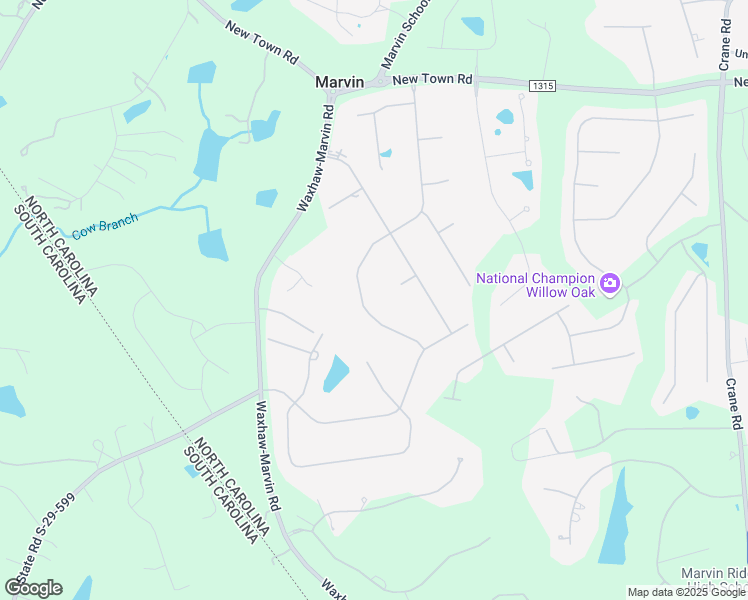 map of restaurants, bars, coffee shops, grocery stores, and more near 1618 Lookout Circle in Waxhaw