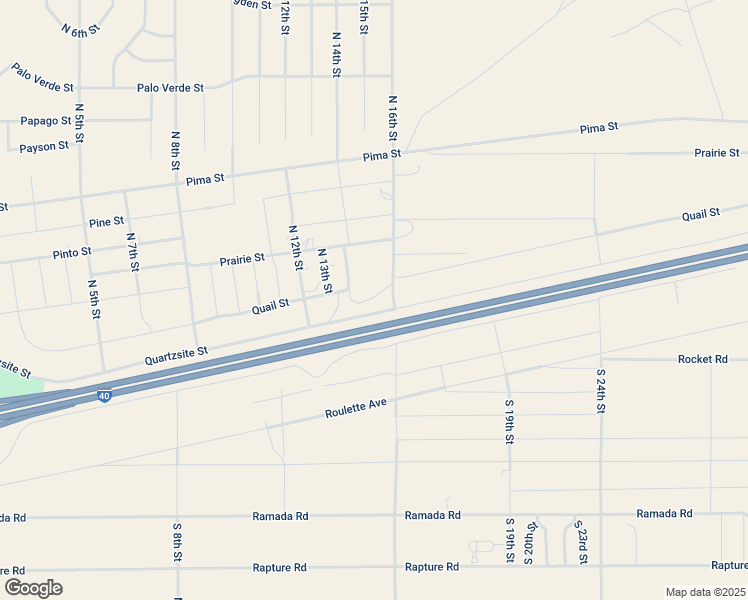 map of restaurants, bars, coffee shops, grocery stores, and more near 7798 Quartzsite Street in Holbrook