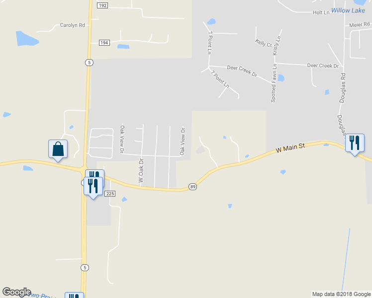 map of restaurants, bars, coffee shops, grocery stores, and more near 701 Oak View Drive in Cabot