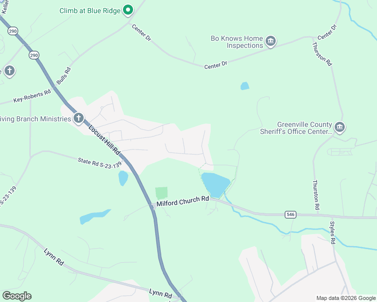 map of restaurants, bars, coffee shops, grocery stores, and more near 2 Berry Pine Court in Taylors