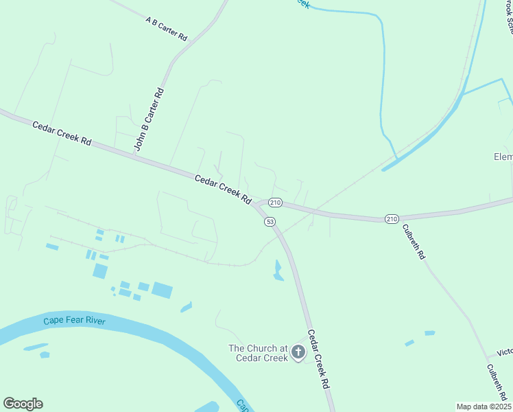map of restaurants, bars, coffee shops, grocery stores, and more near 3629 North Carolina 210 in Fayetteville