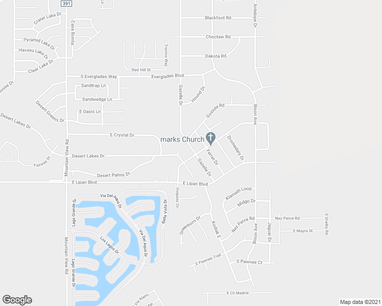 map of restaurants, bars, coffee shops, grocery stores, and more near 5923 Gazelle Drive in Fort Mohave