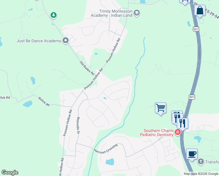 map of restaurants, bars, coffee shops, grocery stores, and more near 15817 Reynolds Drive in Indian Land
