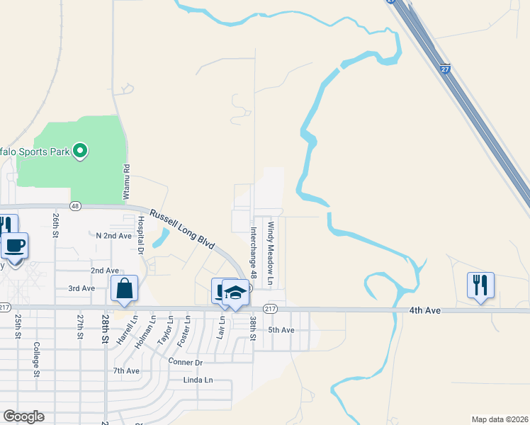 map of restaurants, bars, coffee shops, grocery stores, and more near 5 Hooper Drive in Canyon