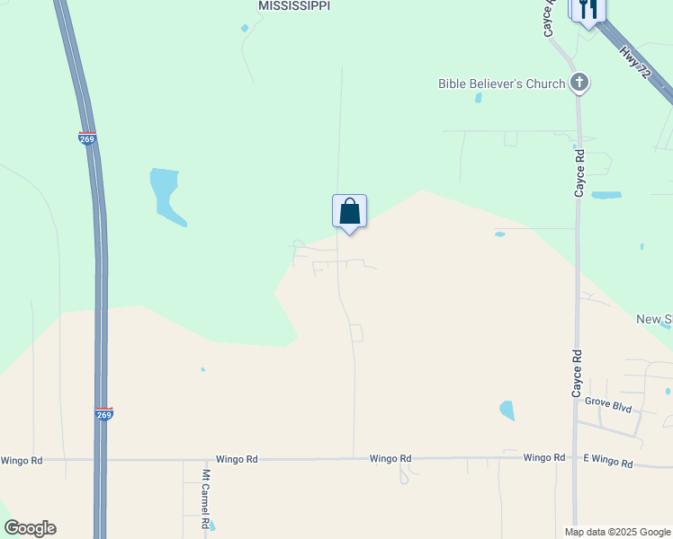 map of restaurants, bars, coffee shops, grocery stores, and more near 298 Quality Drive in Byhalia