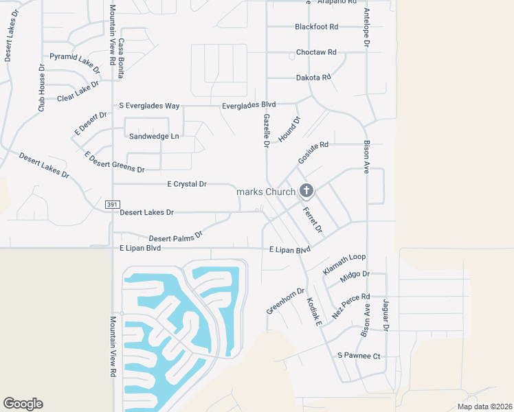 map of restaurants, bars, coffee shops, grocery stores, and more near 5820 Hiada Drive in Fort Mohave