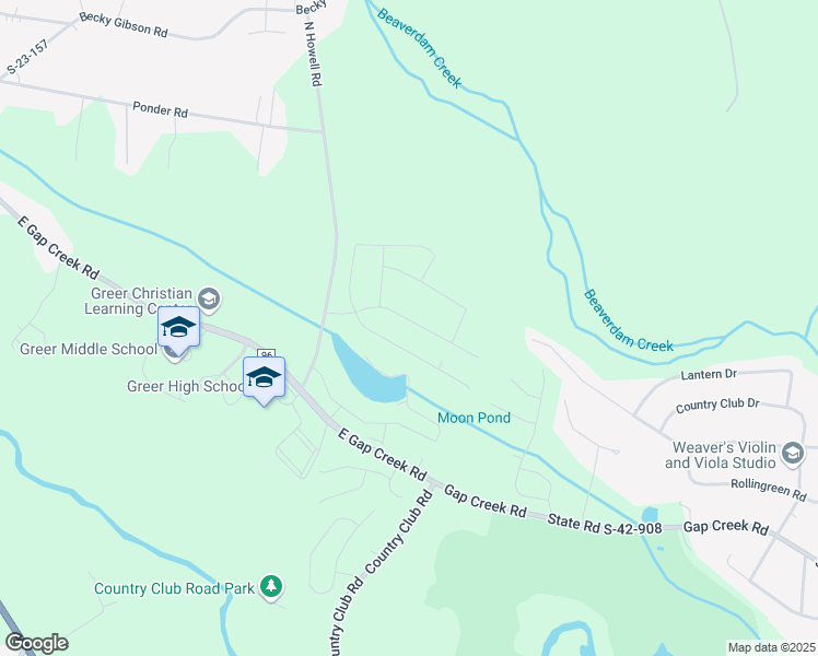 map of restaurants, bars, coffee shops, grocery stores, and more near 3240 North Howell Road in Greer
