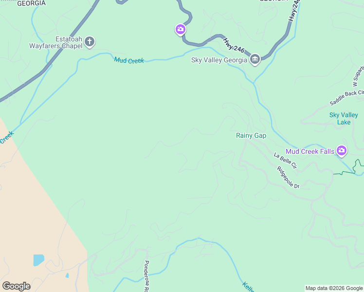 map of restaurants, bars, coffee shops, grocery stores, and more near 2163 Ridgepole Drive in Dillard