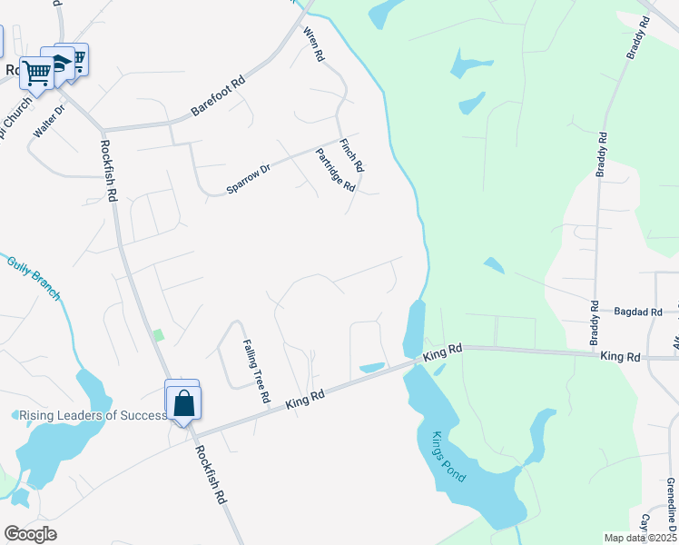 map of restaurants, bars, coffee shops, grocery stores, and more near 129 Bonney Lane in Fayetteville