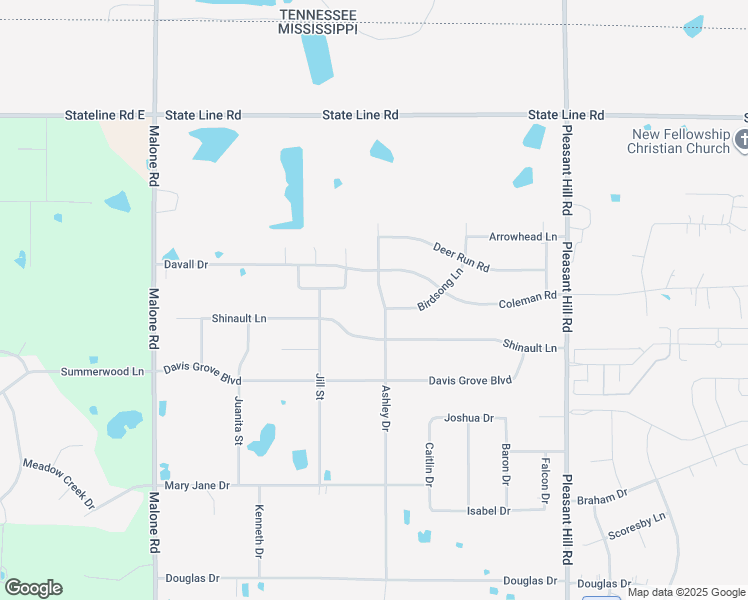 map of restaurants, bars, coffee shops, grocery stores, and more near 8521 Ashley Drive in Olive Branch