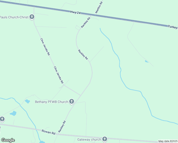 map of restaurants, bars, coffee shops, grocery stores, and more near 664 Rackley Road in Clinton