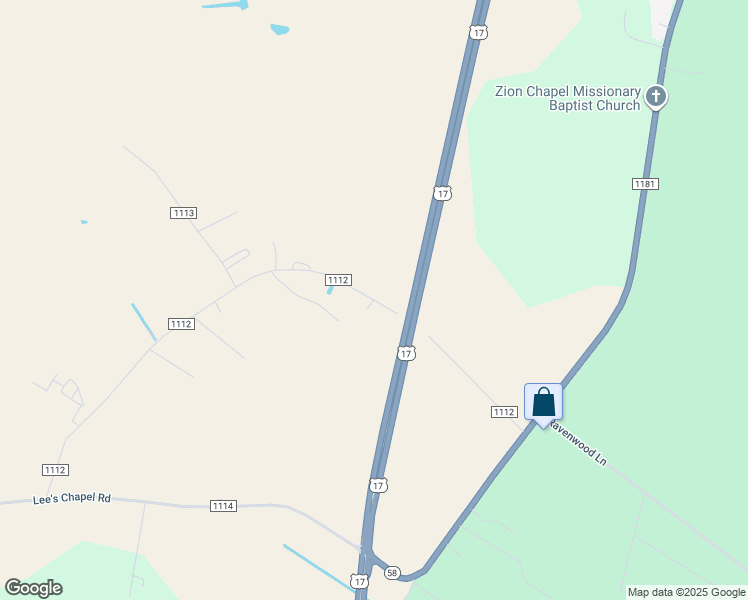 map of restaurants, bars, coffee shops, grocery stores, and more near 402 Riggstown Road in Pollocksville