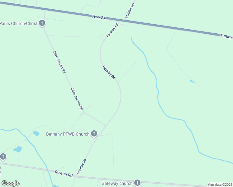 map of restaurants, bars, coffee shops, grocery stores, and more near 664 Rackley Road in Clinton