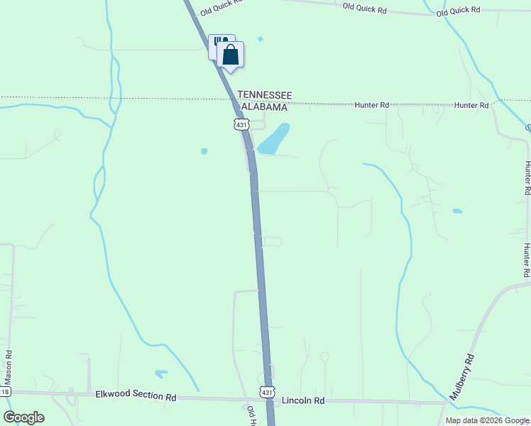 map of restaurants, bars, coffee shops, grocery stores, and more near 15904 U.S. 231 in Hazel Green