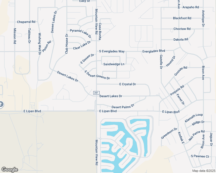 map of restaurants, bars, coffee shops, grocery stores, and more near 2028 East Crystal Drive in Fort Mohave
