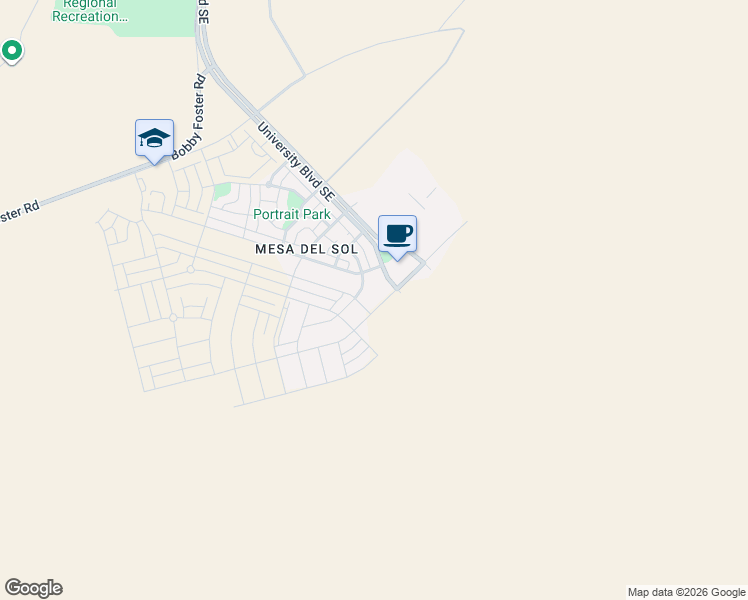 map of restaurants, bars, coffee shops, grocery stores, and more near 2639 Stryker Road Southeast in Albuquerque