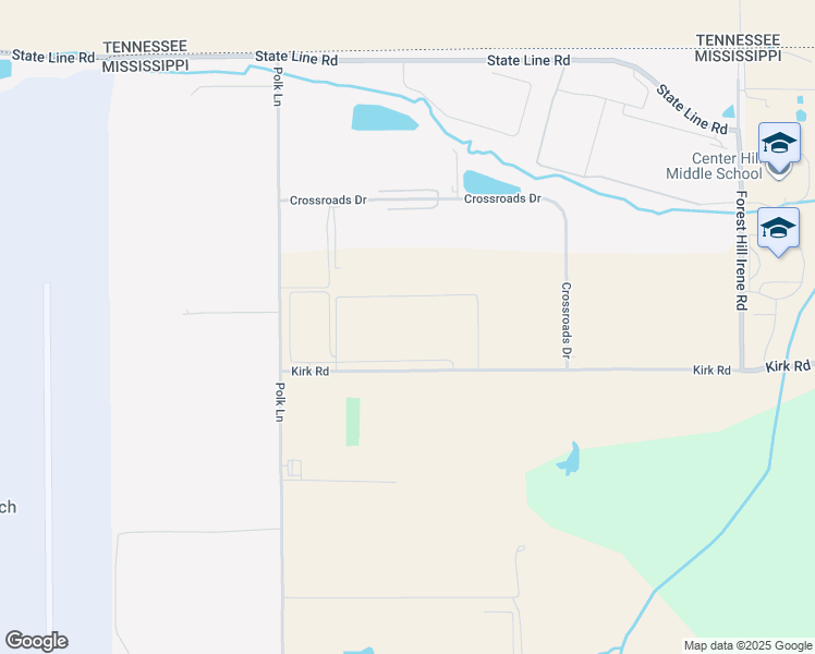 map of restaurants, bars, coffee shops, grocery stores, and more near 12380 Kirk Road in Olive Branch
