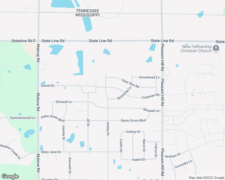 map of restaurants, bars, coffee shops, grocery stores, and more near 4615 Coleman Road in Olive Branch