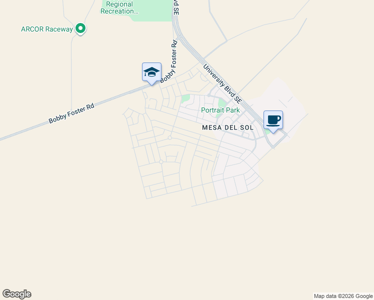 map of restaurants, bars, coffee shops, grocery stores, and more near 2319 Stieglitz Avenue Southeast in Albuquerque