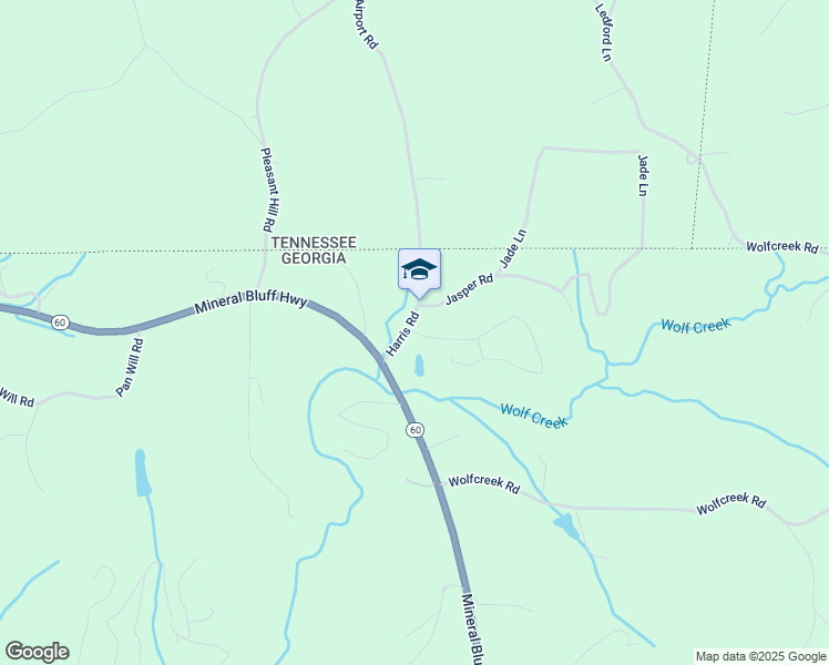map of restaurants, bars, coffee shops, grocery stores, and more near 35 Arbor Circle in Mineral Bluff