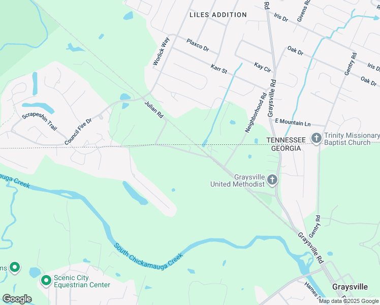 map of restaurants, bars, coffee shops, grocery stores, and more near 568 Julian Road in Ringgold
