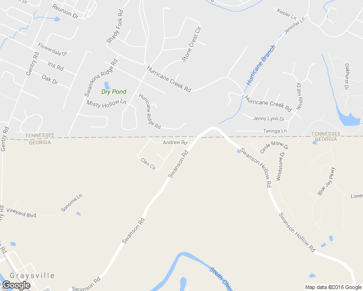 map of restaurants, bars, coffee shops, grocery stores, and more near 51 Andrew Road in Ringgold