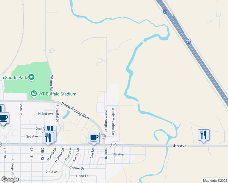 map of restaurants, bars, coffee shops, grocery stores, and more near 47 Valleyview Road in Canyon