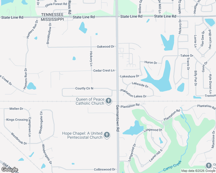 map of restaurants, bars, coffee shops, grocery stores, and more near 8904 Courtly Circle North in Olive Branch