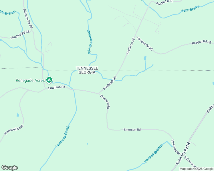 map of restaurants, bars, coffee shops, grocery stores, and more near 5435 Frederick Road in Cohutta