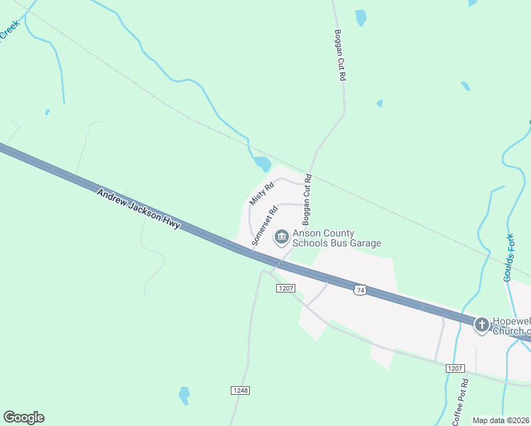 map of restaurants, bars, coffee shops, grocery stores, and more near 141 Sommerset Road in Polkton