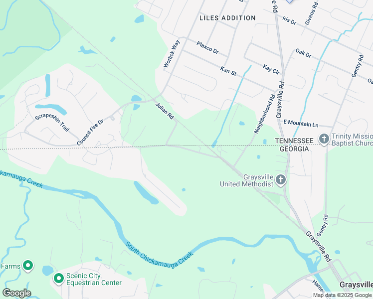 map of restaurants, bars, coffee shops, grocery stores, and more near 472 Julian Road in Ringgold
