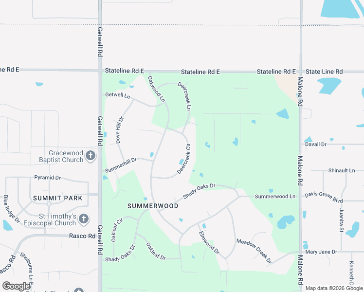 map of restaurants, bars, coffee shops, grocery stores, and more near 8625 Deercreek Circle in Olive Branch
