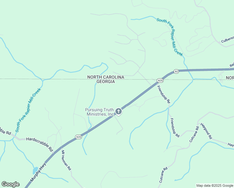 map of restaurants, bars, coffee shops, grocery stores, and more near 7203 Georgia 60 Spur in Mineral Bluff