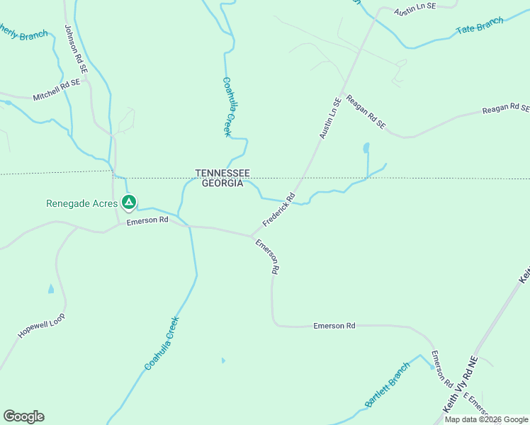 map of restaurants, bars, coffee shops, grocery stores, and more near 5435 Frederick Road in Cohutta