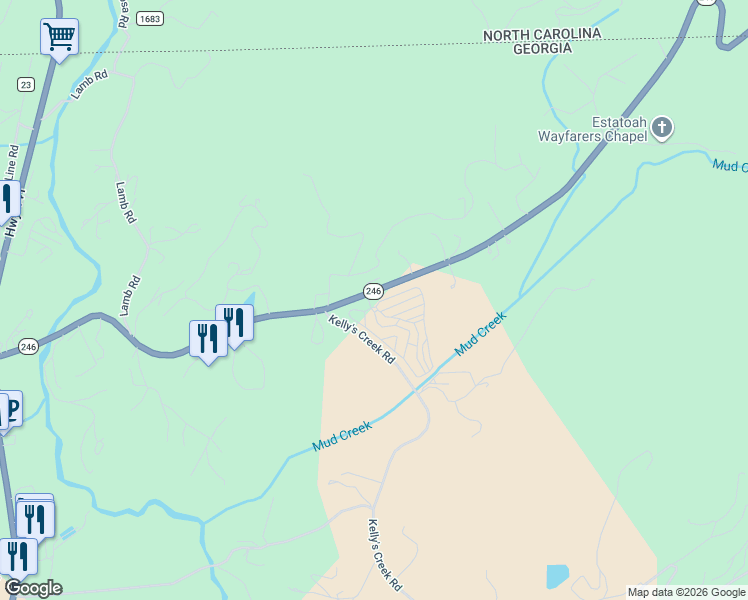 map of restaurants, bars, coffee shops, grocery stores, and more near in Dillard
