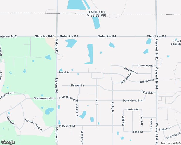 map of restaurants, bars, coffee shops, grocery stores, and more near 4349 Davall Drive in Olive Branch