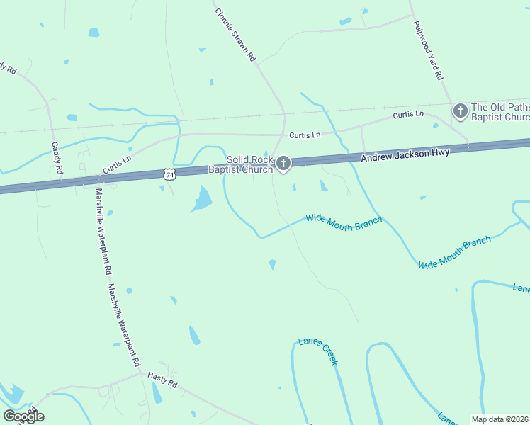 map of restaurants, bars, coffee shops, grocery stores, and more near 8928 U.S. 74 in Marshville