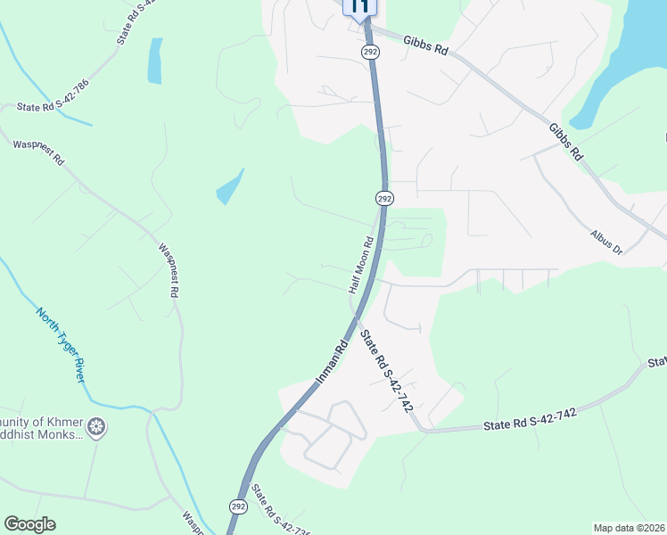 map of restaurants, bars, coffee shops, grocery stores, and more near 200 Half Moon Road in Wellford