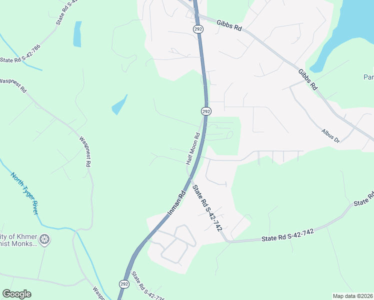 map of restaurants, bars, coffee shops, grocery stores, and more near 200 Half Moon Road in Wellford