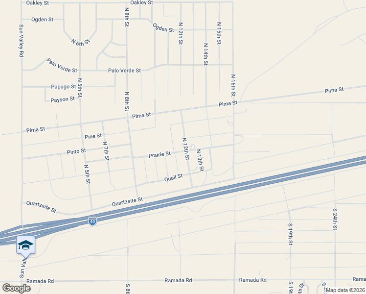 map of restaurants, bars, coffee shops, grocery stores, and more near 8646 North 12th Street in Holbrook