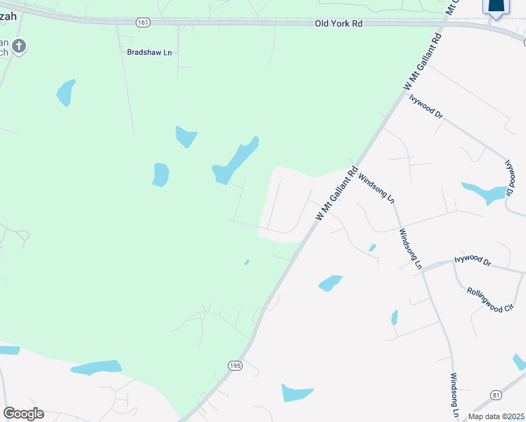map of restaurants, bars, coffee shops, grocery stores, and more near 503 Swaying Pines Court in York