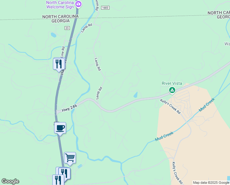 map of restaurants, bars, coffee shops, grocery stores, and more near 21 Bold Springs Lane in Dillard